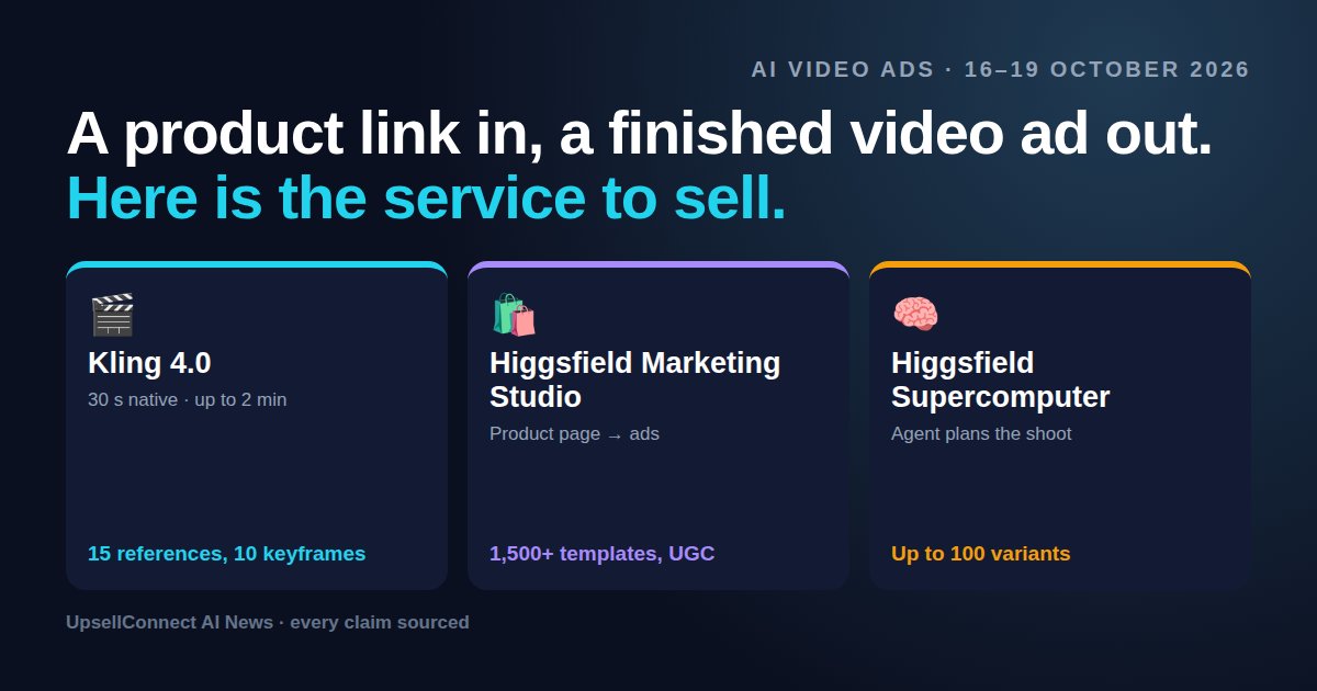 Cover: Kling 4.0, Higgsfield Marketing Studio and Higgsfield Supercomputer, three AI video launches